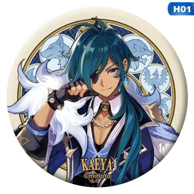 Free Shipping 58mm Online Game Genshin Impact Brooch Pin Cosplay Badge Accessories For Clothes Backpack Decoration gift H01