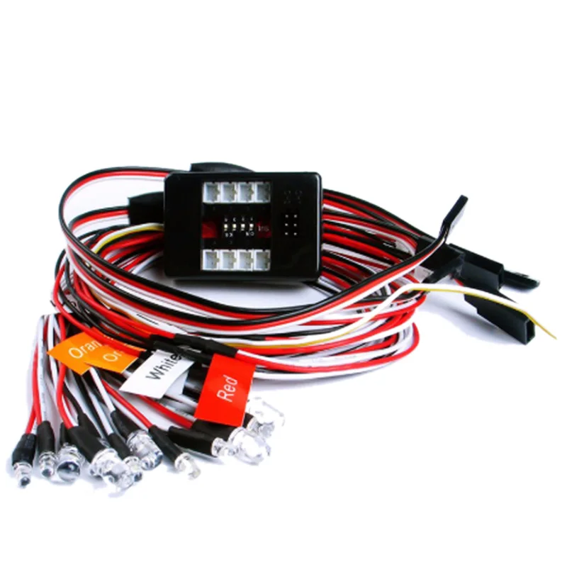 FBIL-1:10 RC Model Car Truck LED Light Kit 12 LED Flashing Head Light Lamp System RC 1:10 Model Car Accessories