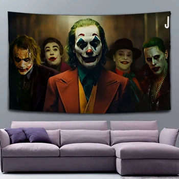 

HD movie joker Face Tapestry Fashion Wall Mount Bedroom Bedside Tapestry Background Cloth Wall Painting Decor Accessories