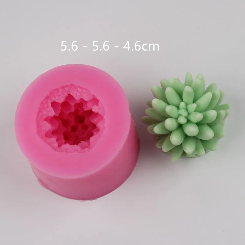 3d пластырь глина цветок форма DIY ремесло шоколадный торт кактус силиконовые формы для свеч для изготовления свечей - Цвет: Прозрачный