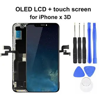 

LCD Display Screen Touch Screen Digitizer with tools For iPhone X Replacement OLED Display Touch Screen Digitizer Assembly