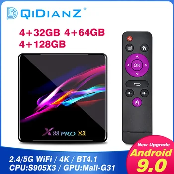 

2020 NEW X88 PRO X3 Android 9.0 TV Box Amlogic S905x3 Smart tv box 4GB RAM 64GB 32GB Set Top Box Media Player pk H96 MAX X96 MAX