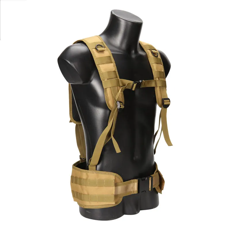 

Tactical Belt Military Molle Gear Nylon Belt Airsoft Paintball Combat Duty Gun Belt Pad with Suspender Harness Adjustable