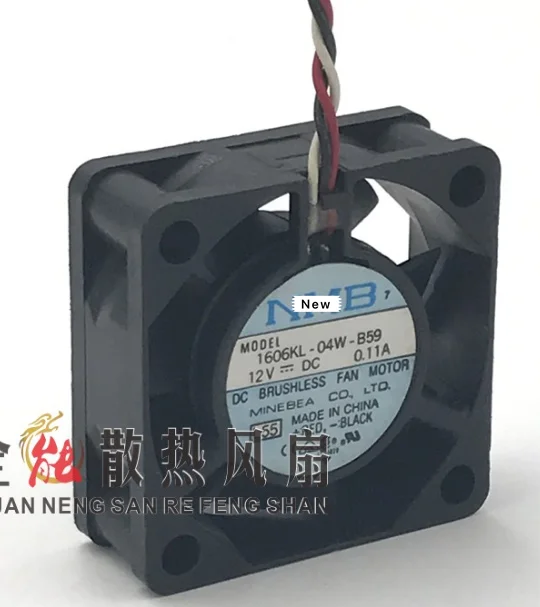 Для NMB-MAT 1606KL-04W-B59 L55 DC 12V 0.11A 3-жильный 40X40X15mm Сервер вентилятор охлаждения |