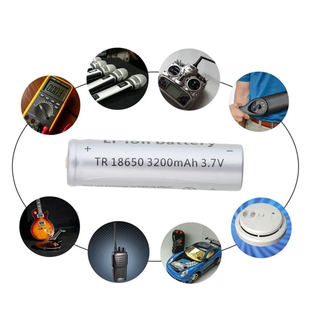 8650 3200mAh 3 7 V перезаряжаемый Незащищенный литий ионный аккумулятор Аварийное