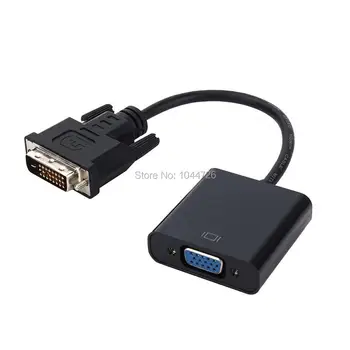 

200pcs DVI-D 24+1 Male to VGA Female Active Cable Adapter Converter For Display Card PC Computer Cables Connectors