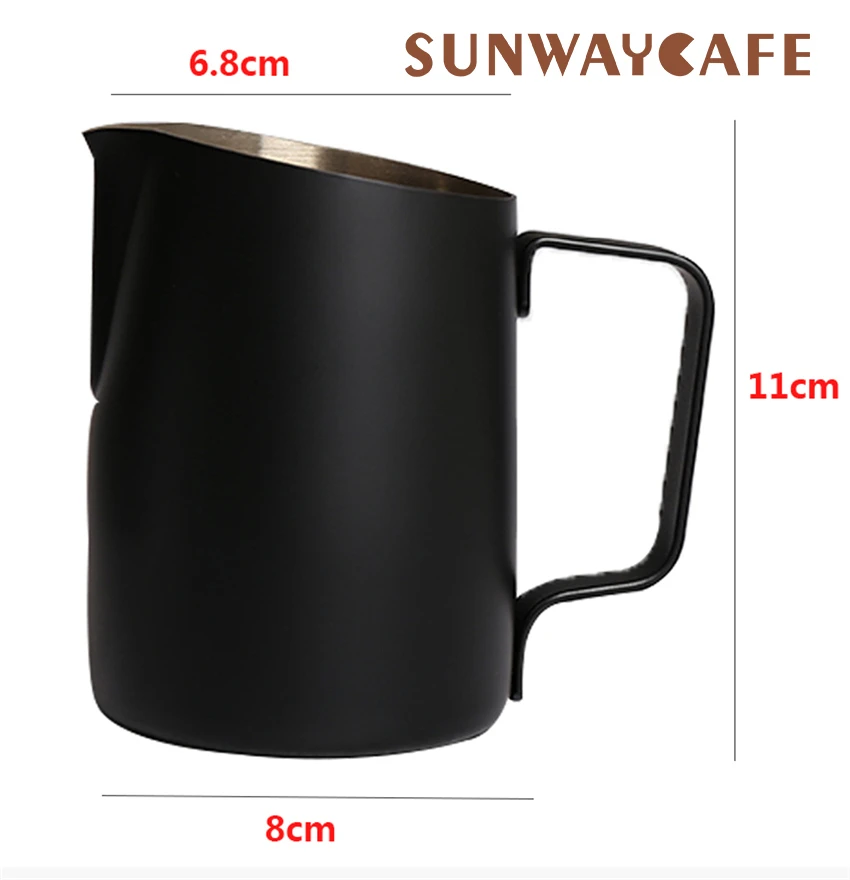 450 мл кувшин для кофе молока Нержавеющая сталь вспенивания тянуть цветок чашка