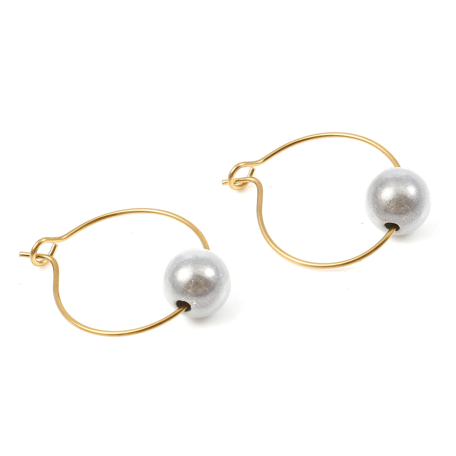 Boucles d'oreilles Géométriques en Acier Inoxydable - 1 Paire - Anneau Circulaire - Bijoux à la Mode pour Femmes et Filles - Cadeau Parfait