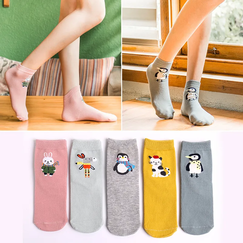 5 пар/набор Лидер продаж для маленьких девочек хлопковые носки розовые милые носки до лодыжки Детские носки с животными ушами для девочек, носки на протяжении более 8 лет