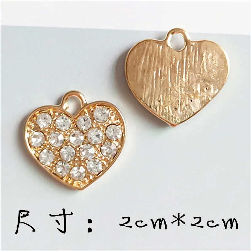 20 шт bling Сердце Шарм цинковый сплав геометрический брелок серьги подвеска шапочка Разъем DIY модные украшения для женщин и мужчин