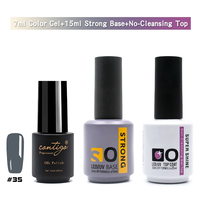 7ml-35-STbase-(U) Прочный резиновый базовый набор для ногтей, Гель-лак для ногтей, Полупостоянный УФ-лак, Гибридный Гель-лак для ногтей, художественный лак - Цвет: 7ml-35-STbase-(U)