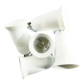 

E27 5 in 1 LED Light Lamp Bulb Adapter Converter Split Splitter Base Socket