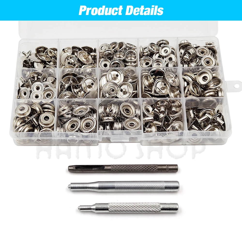 Metal Optional Installation Tools Kit  Metal Snaps Press Button Studs -  50set Snap - Aliexpress