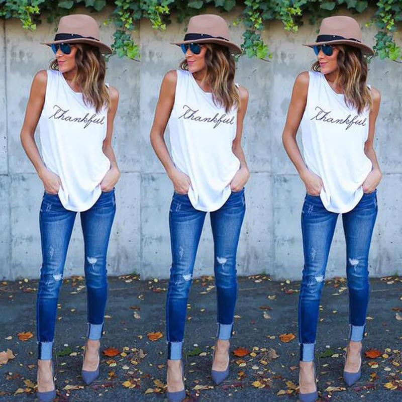 Новый хлопковый жилет женская футболка мода 2019 Летняя Футболка Camisa Blanca Mujer Harajuku