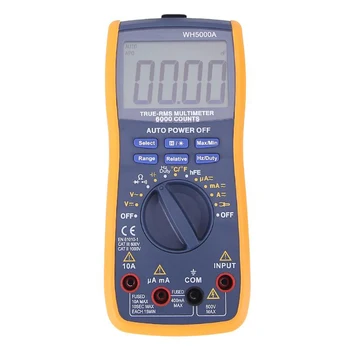 

SHGO HOT-WH5000A Magnet Digital Multimeter 5999 Counts Auto Range with Backlight Magnet Hang AC DC Ammeter Voltmeter Ohm Tester