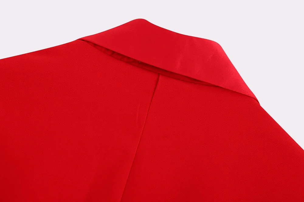 Женский комплект из двух предметов, красный костюм, женский Блейзер, набор с широкими штанинами, костюмы для женщин, блейзер и штаны, костюм из двух частей F0289