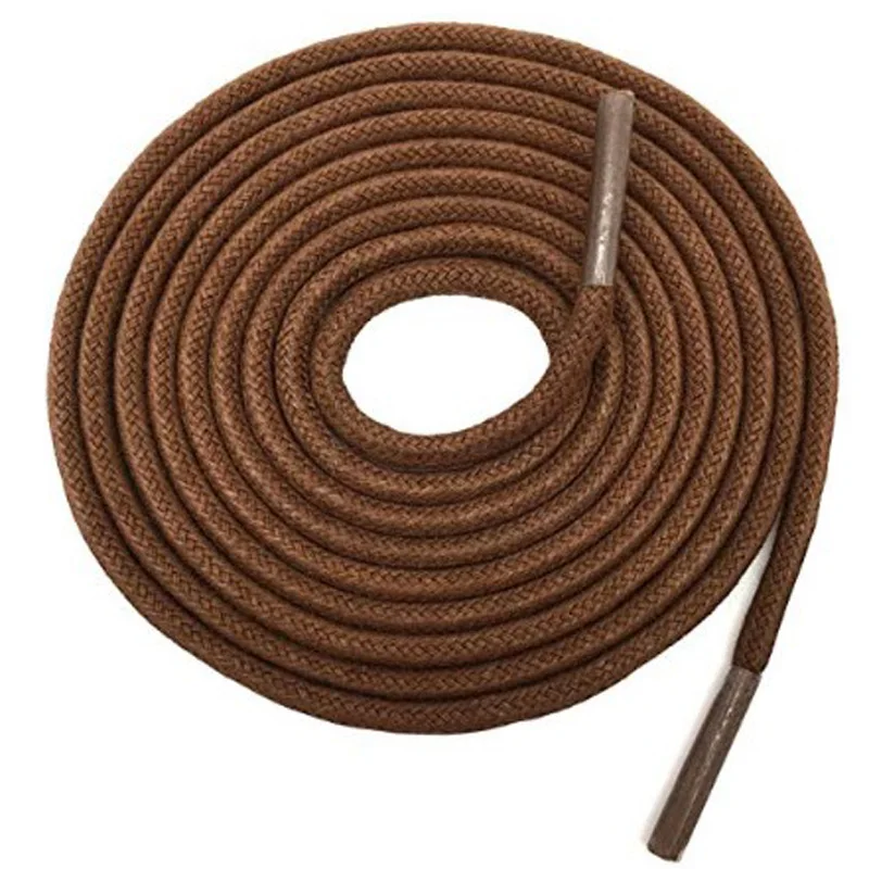 05 Light Brown Сплошной толстый круглый Вощеные шнурки платье кожа воск для обуви шнурки веревка для обычных ботинок кроссовки Диаметр 0,3 см - Цвет: 05 Light Brown