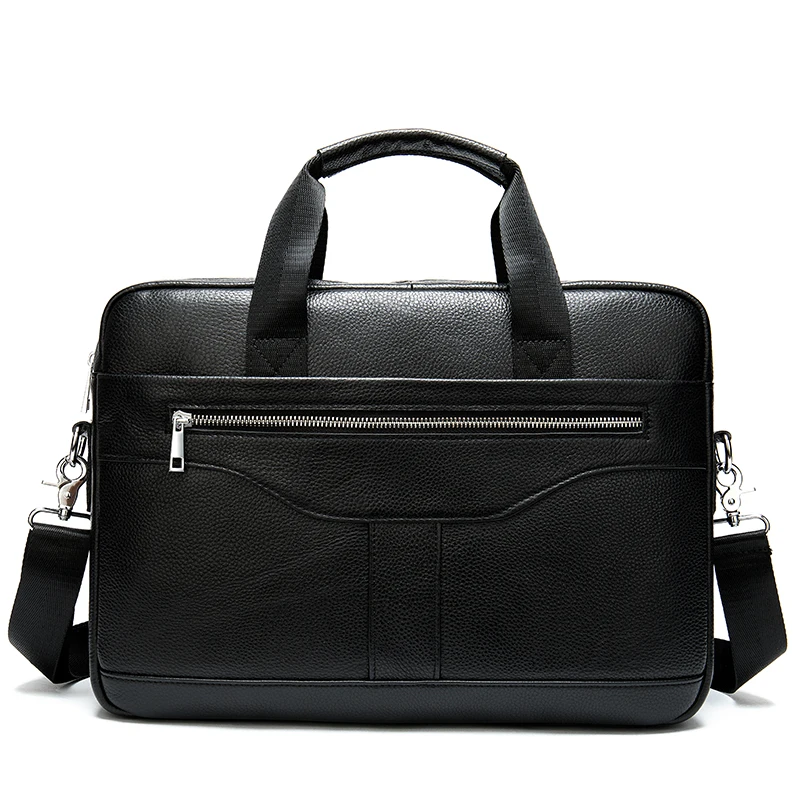 Мужской портфель из натуральной кожи, сумка для ноутбука, мужские деловые сумки, мужской кожаный портфель для ноутбука leren tas heren 8824 - Цвет: 8824A2Black
