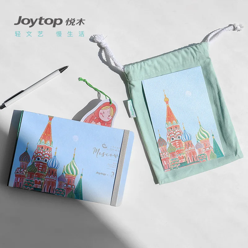 Joytop, карманный блокнот для путешествий в Москву, A5, хипстерский ноутбук для путешествий, креативная иллюстрация, блокнот