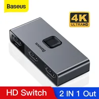 Switcher compatibile HDMI Baseus 4K 60Hz bi-direzione 1x 2/2x1 adattatore Audio HDR per PS4 TV Box Switcher compatibile HDMI 4K HD