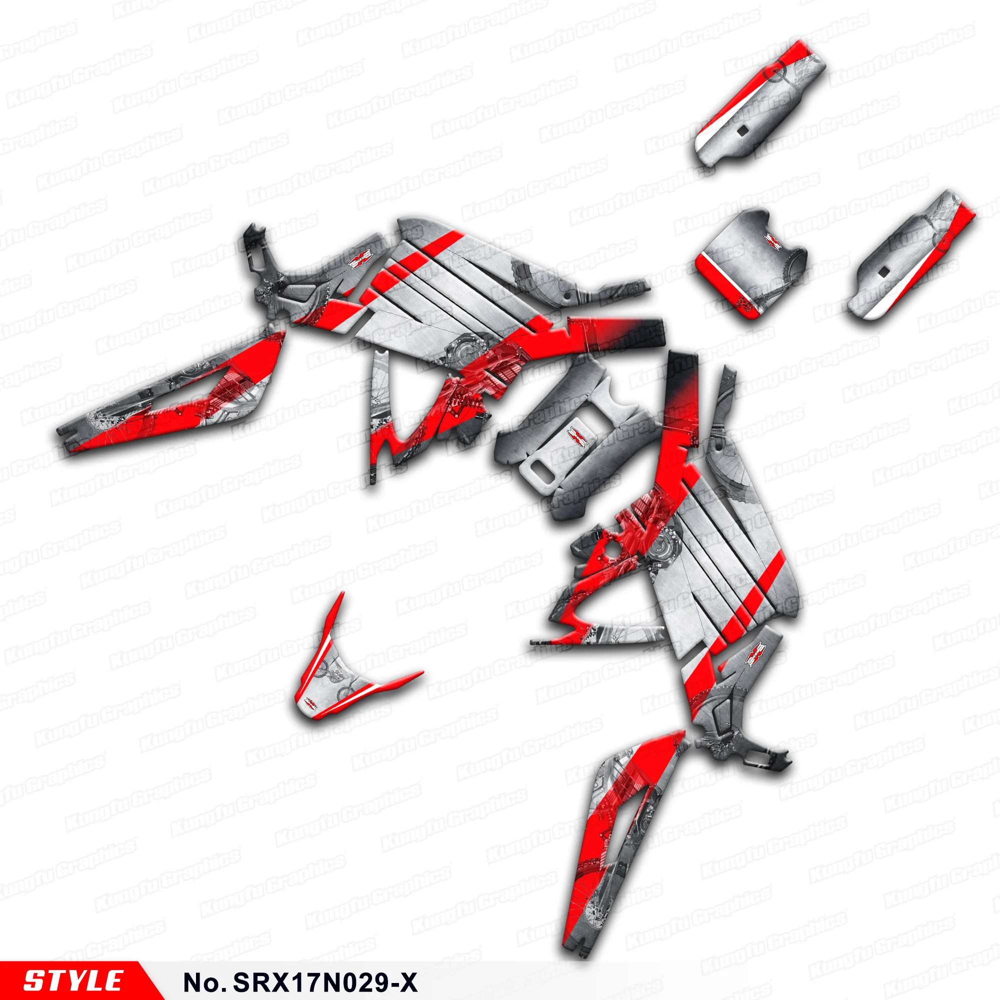 

Послепродажные высекальные наклейки, виниловый Графический комплект для Sur-Ron светильник Bee X/S Segway X160 X260 внедорожный электровелосипед, Стиль № SRX17N029-X