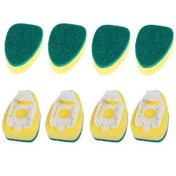 

8Pcs Dishwand Refill Replacement Heads Sponge Brush Dish Scrubber Pads for Kitchen Sink HFing