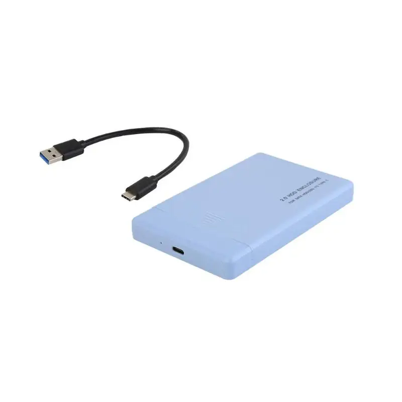 Type C 3.0 Blue VKTECH 2,5 дюймов USB3.0 HDD чехол SATA для USB 2,0 3,0 адаптер внешний жесткий диск коробка type-C HDD корпус SSD жесткий диск чехол - Цвет: Type C 3.0 Blue