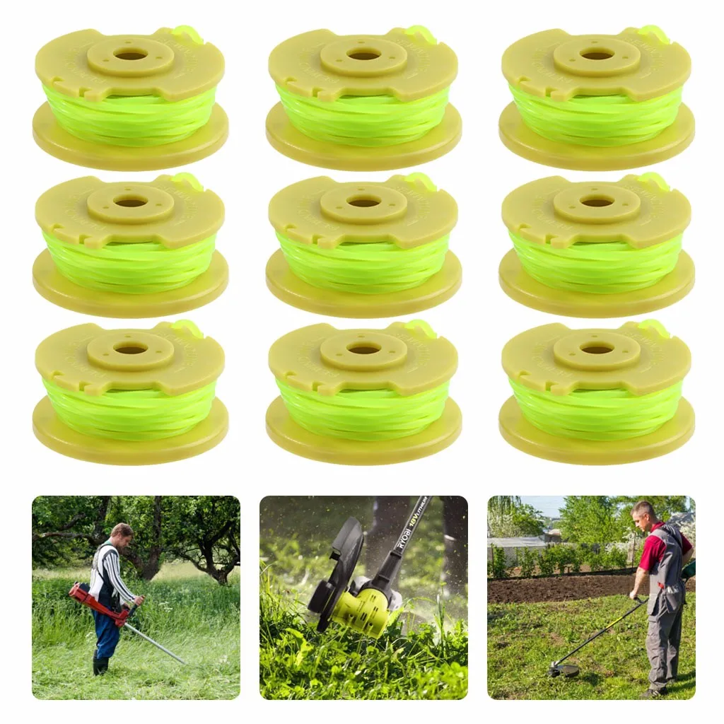 9PC Замена витой линии и катушки для Ryobi One PLUS+ AC80RL3 сменная катушка витая линия 0,08 дюймов 11 футов 12 шт. садовый инструмент AU - Цвет: 9PC
