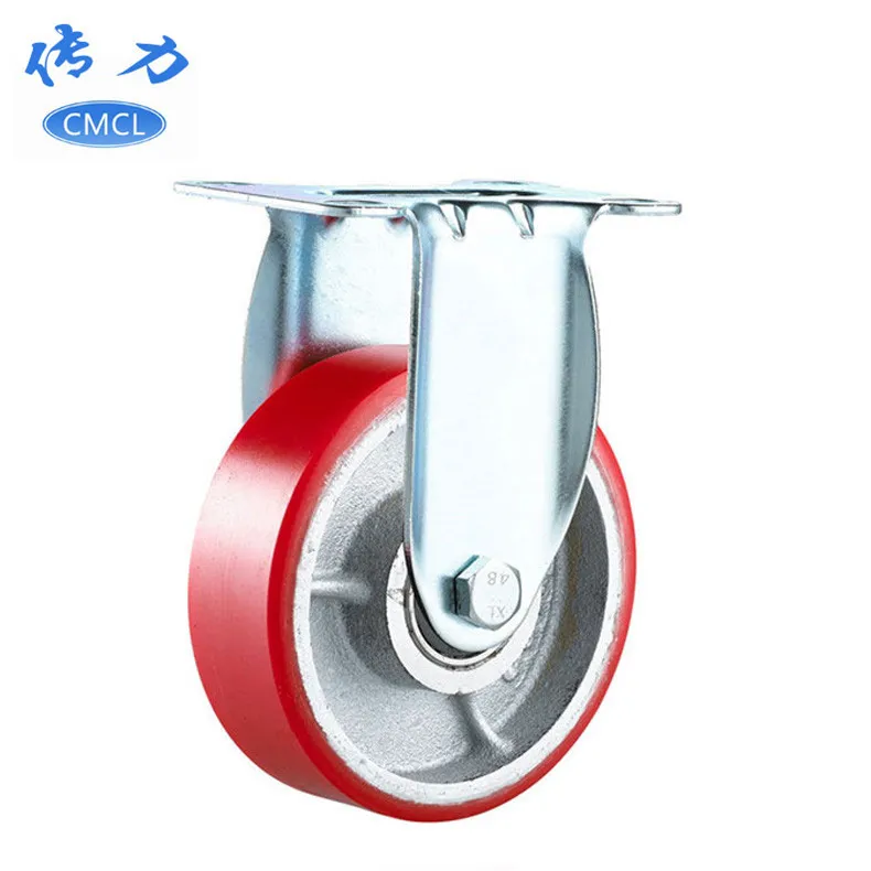 

2 Pcs/Lot Casters 4-inch CaIron Core Pu Directional Wheel, Medium-sized Iron Polyurethane Mute Wear-resistant Industrial Caster