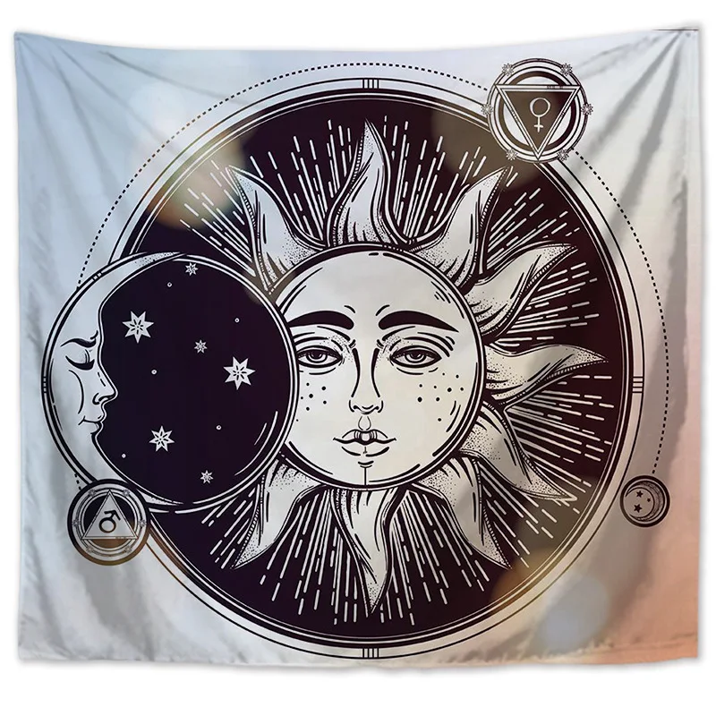 

Bohemia Folk-custom Wall Tapestry Hanging Home Decor Beach Mat Witchcraft Tapestry Printed Background Cloth Wall Carpet