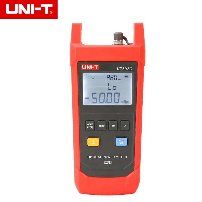 

UNI-T UT692G Optical Power Meter Measurement Range -50 to 26dBm 800-1700nm InGaAs Backlight