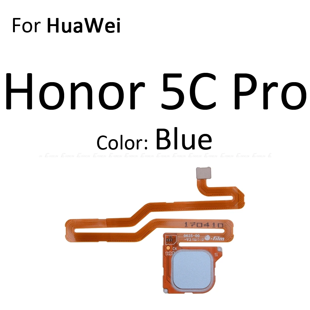 Сенсорный ID сканер отпечатков пальцев сенсор Главная Кнопка возврата меню Flex для Huawei Honor 6C 6A 6X 5C Pro GR5 - Цвет: For Honor5C Pro Blue