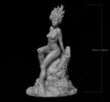 

1/24 75mm 1/18 100mm Resin Model Kits Stone Woman Gril Unpainted No Color RW-142