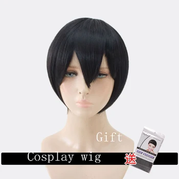 

LANLAN Tachibana Makoto Cosplay wig Black M chopped bangs Short hair High quality high temperature fiber