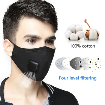 

3D Anti Dust Mask Cotton Anti Pollution PM2.5 Mouth Activated Carbon Filter Fog Face Mask Washable Mouth Muffle Respirator Masks