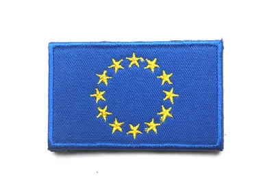 EU European Union Заплатка, национальный флаг в полоску, вышитый Россия, Турция, Франция, ЕС, Нидерланды, флаг, тактические военные нашивки, армейская Аппликация в полоску - Цвет: EU European Union