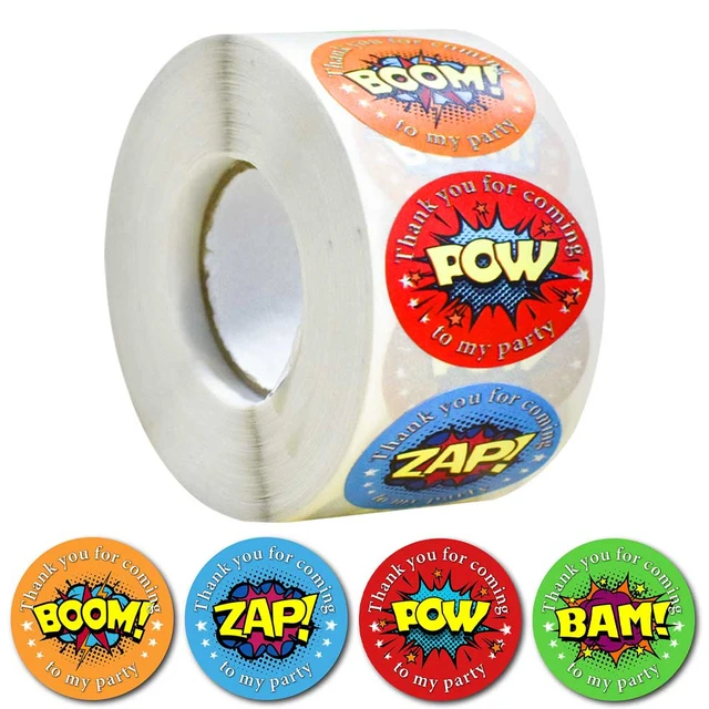 New 500pcs/Roll Super Hero Reward Designs Stickers Encouragement Scrapbooking Paper Seal Students Kids Stationery 2.5cm Sticker 500pcs Colour 14