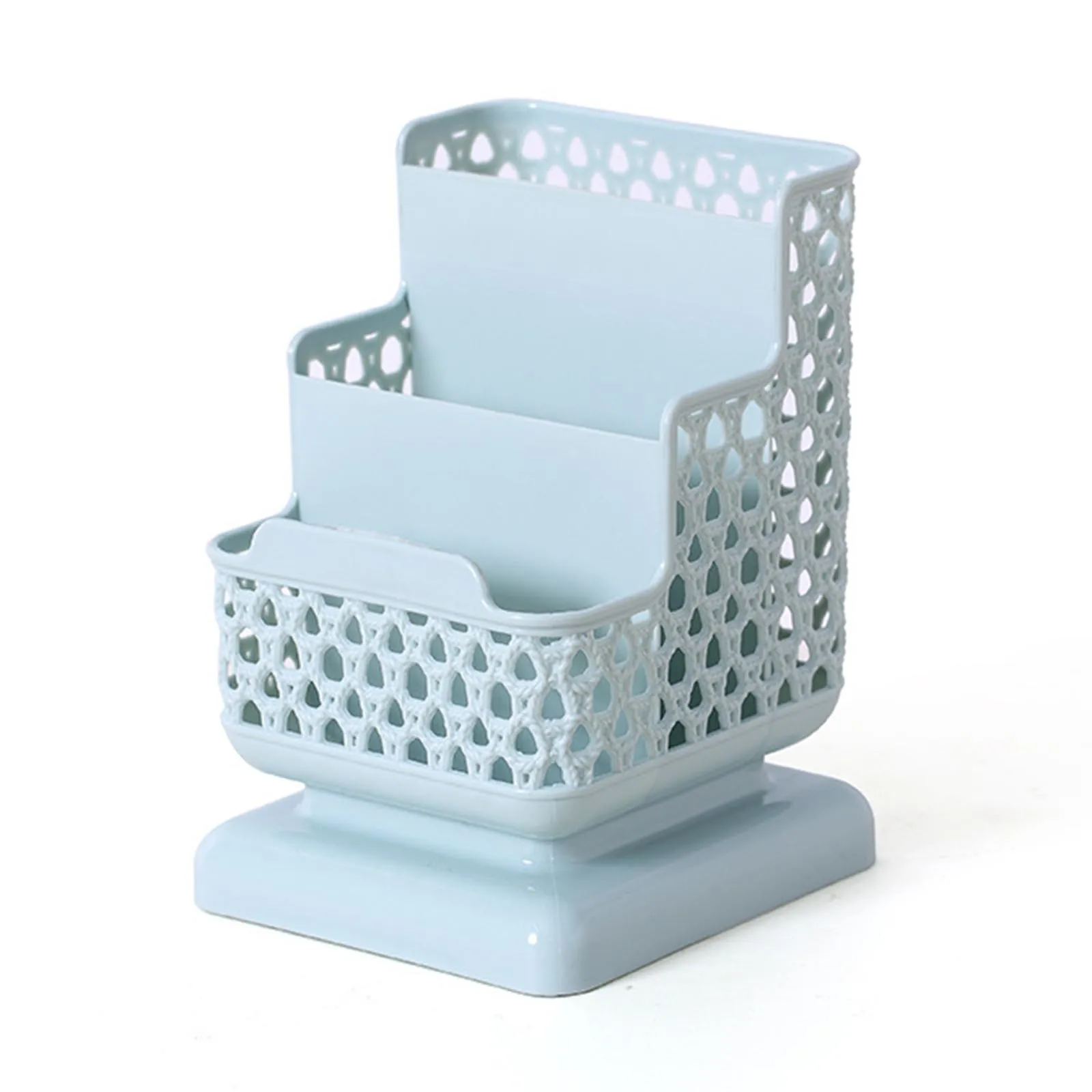 

New Office Organizer Desktop Pen Storage Box Pencil Brush Pot Pen Holder Makeup Brush Plastic Container Sundries Desk Organizer