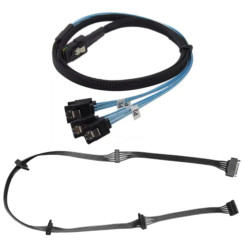 Жесткий диск Sata Power 1 на 5 и Mini SFF-8087 SAS/Sata Data 4 6G высокоскоростной разветвитель для