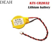 1 pçs/lote 3V Originais bateria de lítio KTS CR2032 CR2032W para Computador motherboard Laptop bateria com cabo Made in Japan(China)
