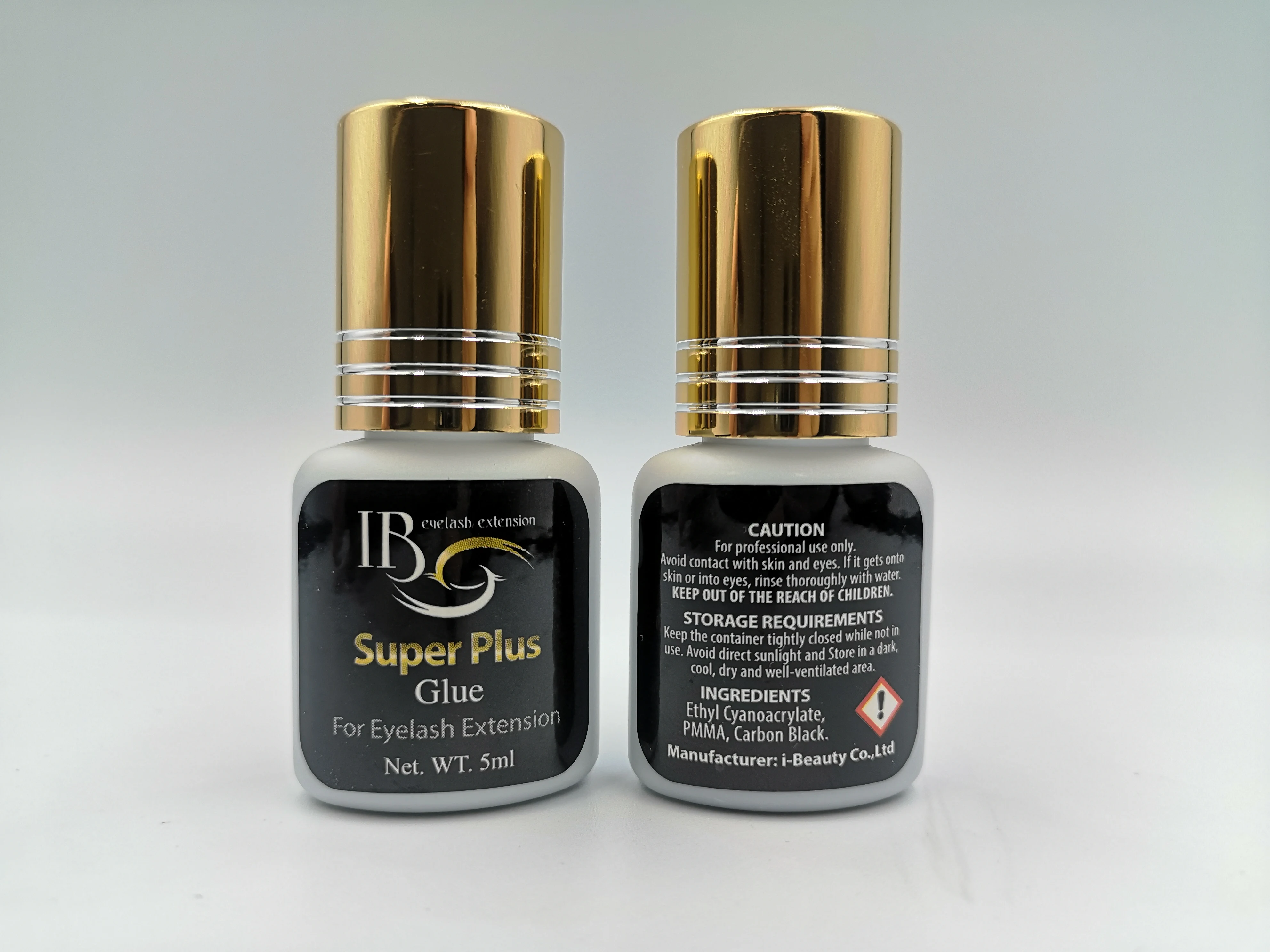 IB супер плюс клей для наращивания ресниц 4 бутылки Корея ibeauty 5 мл черный клей Золотой колпачок