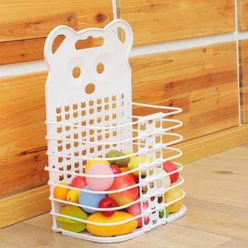 

New Cute Panda Shape Laundry Basket Foldable Household Bathroom Storage Basket Portable Fruit Basket
