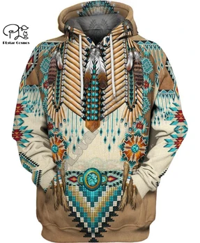 

Black Native Indian 3D Hoodie Tee Men Women New Fashion Hooded Sweatshirt Long Sleeve Pullover Style-9