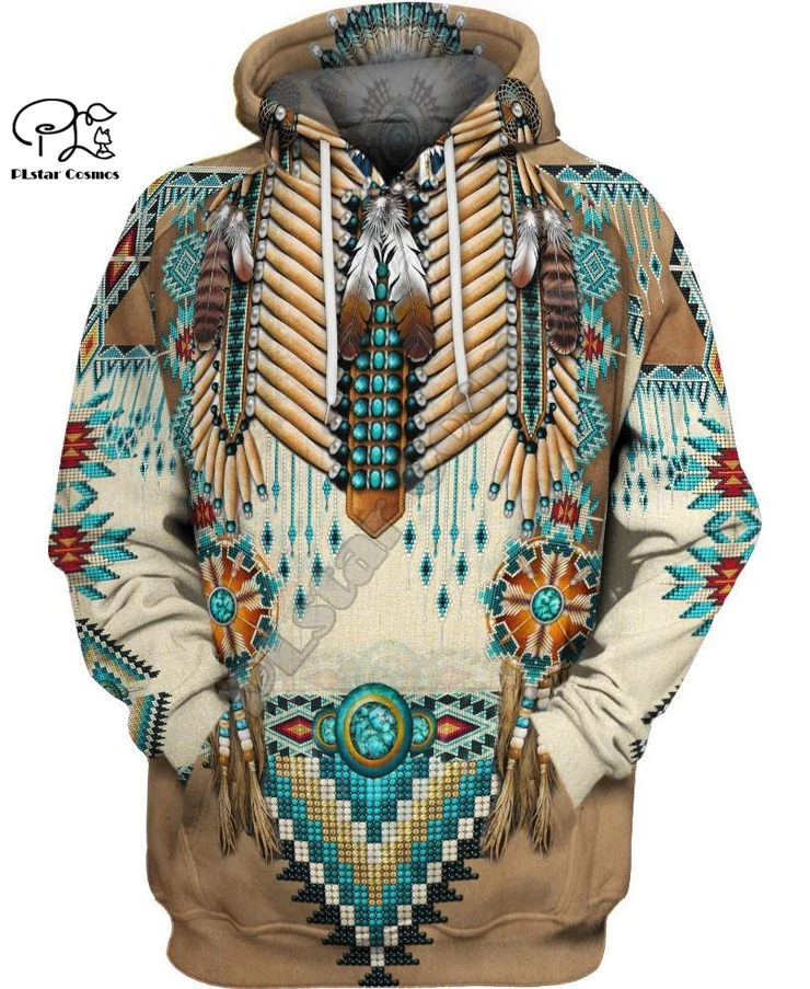 Черная толстовка с капюшоном Native Indian 3D для мужчин и женщин новая модная пуловер