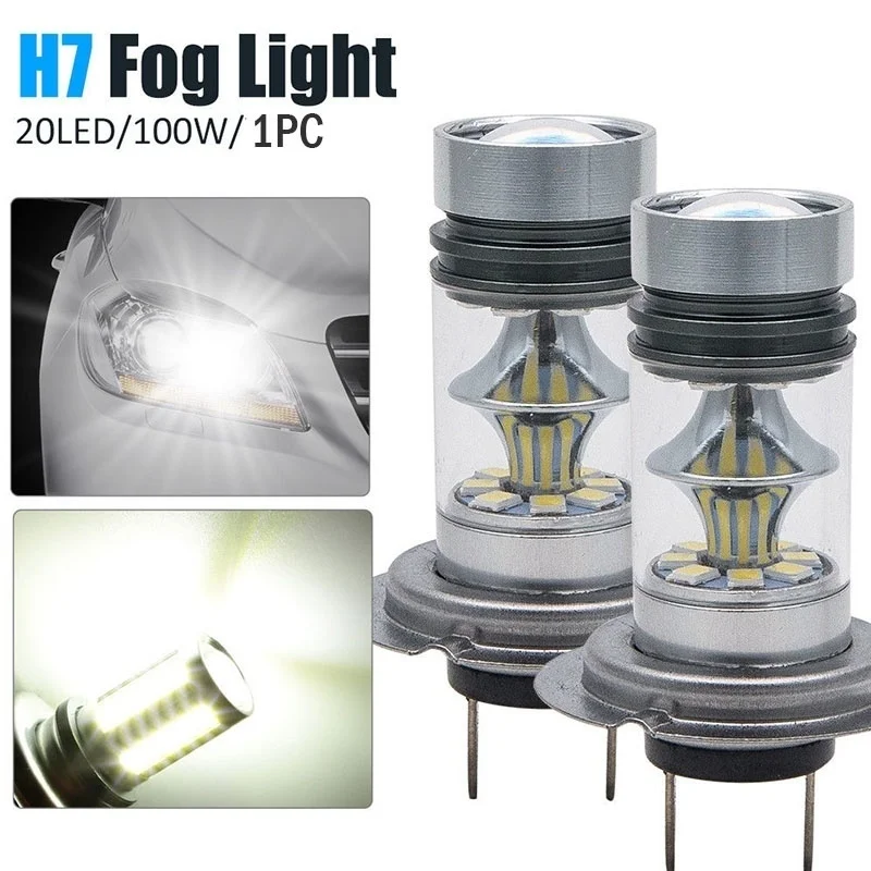 

White High Power 100W-Max CREE Chips H7 LED Bulbs for Hyundai on High Beam DRL Lights Car Led Light Bulb