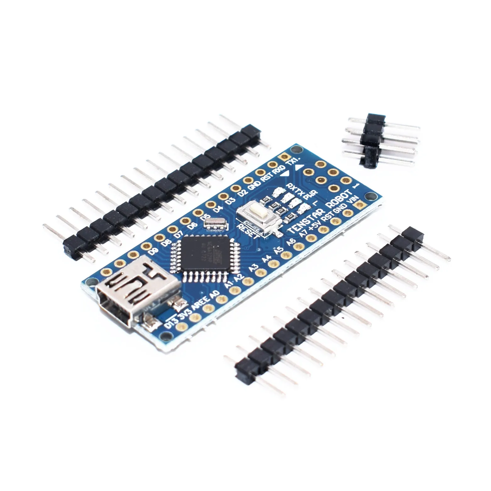 Синий 10 шт./лот Nano 3,0 контроллер совместимый ATMEGA328P-AU/ATMEGA168P-AU nano CH340 USB драйвер без кабеля MINI USB/MICRO USB - Испускаемый цвет: Синий