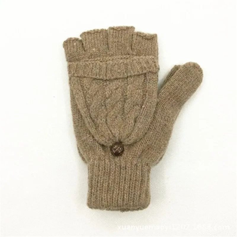 gants d'hiver de laine chaude d'hiver de tricot de gant d'homme de femmeIH 