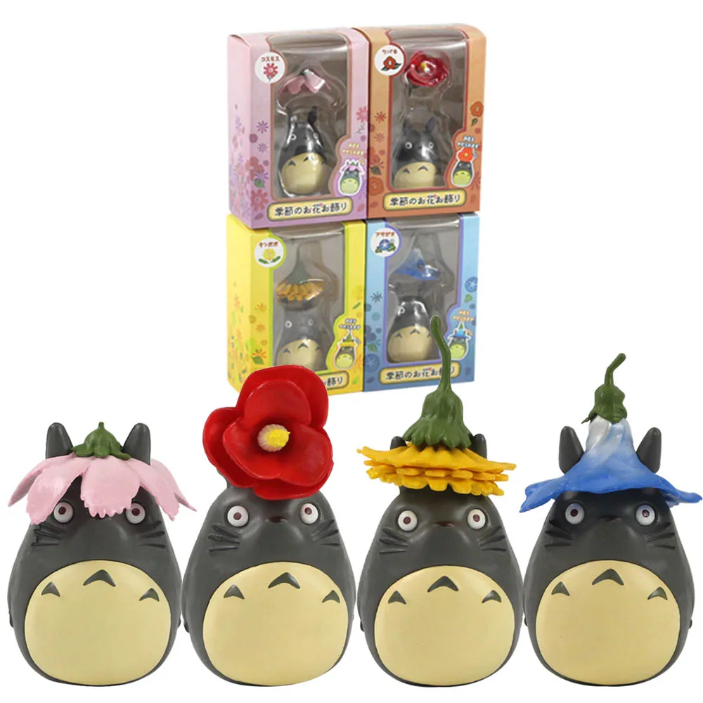 6-9 см 4 шт./лот Studio Ghibli с изображением героя мультфильма Мой сосед Тоторо фигурку