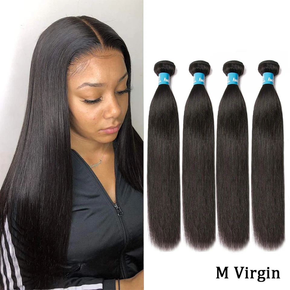 Amanda Double Drawn Human Hair Peruvian Hair Weave Bundles 8 22