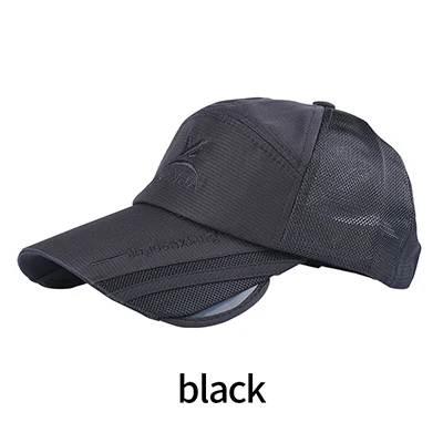 ANGRYFISH Многофункциональный Солнцезащитный козырек спортивные шляпы для рыбалки специальная Кепка шапка для походов спорта рыбалки шляпа - Цвет: Black